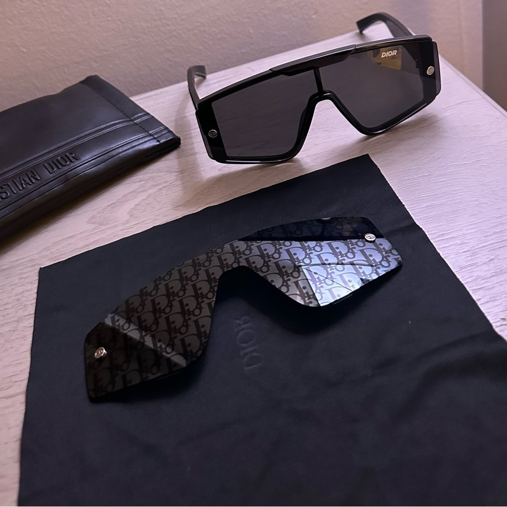 DIOR MU BLACK MASK SUNGLASSES